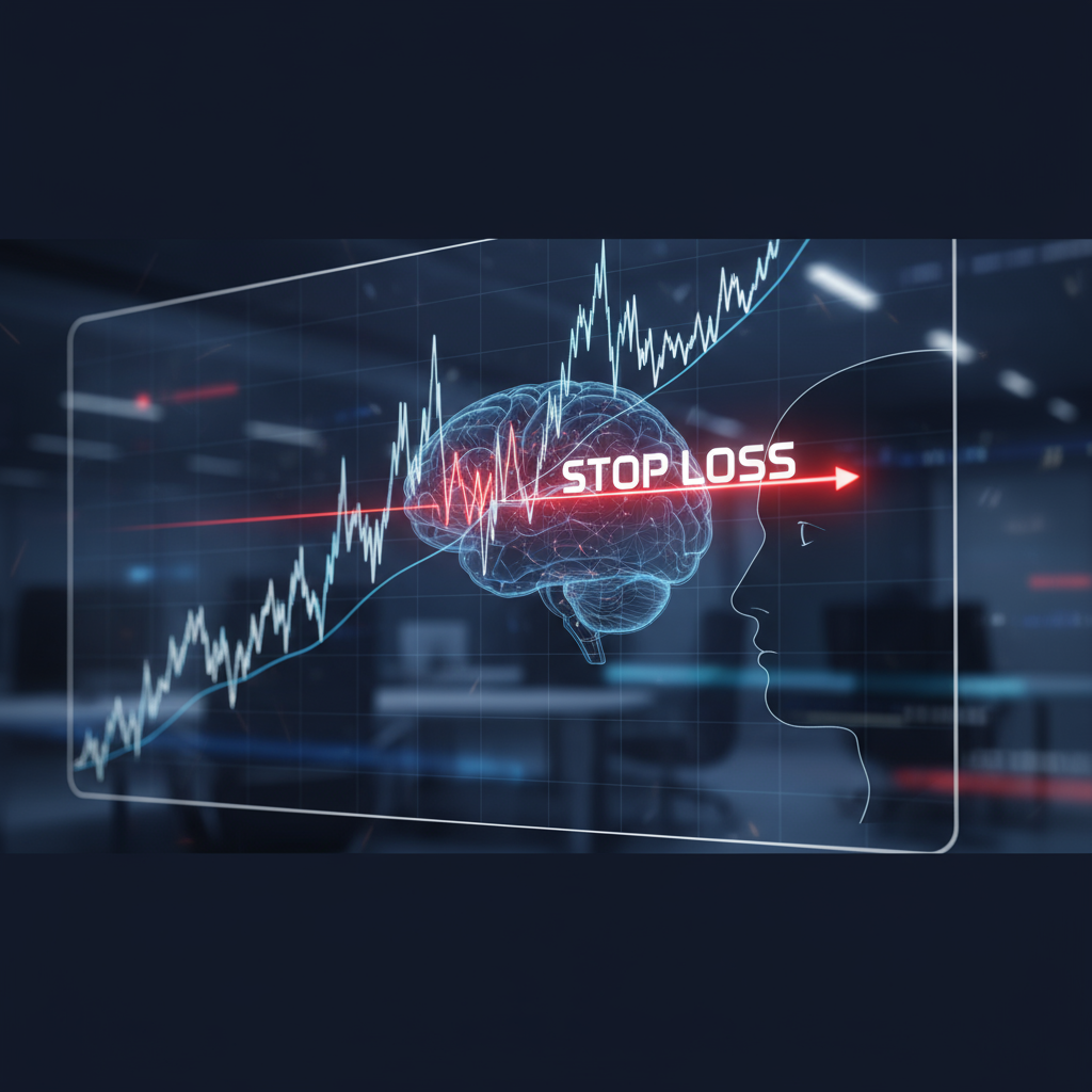 Trader focado analisando gráfico de stop loss